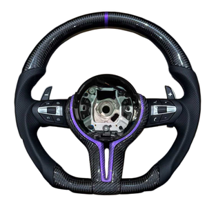 Volante de fibra de carbono morado para <span class=keywords><strong>BMW</strong></span> F30 F10 F80 E60 E90 E92 M3 M4 M5 M6 F01 F11 F20 F22 F31 E70 E71 F15 F16 F82 - Product Image 6