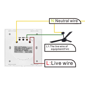 LEDEASTホットセラーFS03400WスマートTuya WiFiEU標準ガラスパネル音声およびリモートコントロールファンスイッチ - Product Image 5