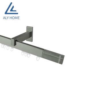 Hiện đại rèm nhà theo dõi mới phong cách Châu Âu trần gắn điều chỉnh kim loại nhỏ đường sắt vuông - Product Image 5