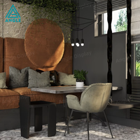 Comptoir de bar à café de haute qualité, vitrine de présentation, mobilier et décoration modernes pour café-restaurant, service de conception 3D