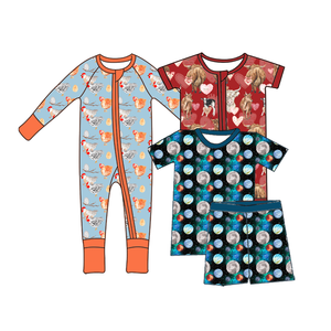 Romper Bayi Organik Bambu Custom, Baju Tidur Bayi Baru Lahir Ramah Lingkungan, Piyama Bambu Ber-Resleting, Baju Bayi, Pakaian Bayi - Product Image 1