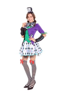 Costume de <span class=keywords><strong>Joker</strong></span> de Cirque d'Halloween pour Femmes, Robe à Queue, Spectacle Scénique, Costume de Magicien, Jeu de Rôle - Product Image 2