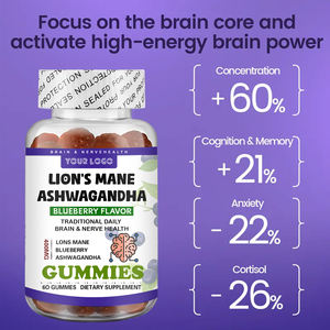 Gummies Cérébrales à la Crinière <span class=keywords><strong>de</strong></span> Lion Marque Blanche : Soutien Mémoire, <span class=keywords><strong>Attention</strong></span> & Énergie – Formule Stable, Personnalisation Possible, Fabricant - Product Image 3