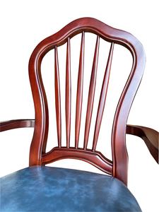 Chaise en bois massif de style américain <span class=keywords><strong>rustique</strong></span> |   <span class=keywords><strong>Fauteuil</strong></span> rembourré en cuir rétro pour salle à manger et bureau - Product Image 2