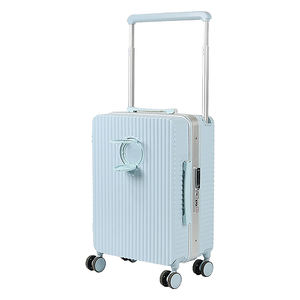 Nouvelle conception de valises pour femmes, légères, bagages à main, valises d'affaires, spinner unisexe, roues colorées de luxe, PC avec porte-gobelet - Product Image 2