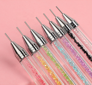Vente en gros de pointes de cire à double extrémité pour crayon à pointiller en acrylique et diamant Pinceau pour stylo d'art des ongles en strass avec logo personnalisé pur - Product Image 5