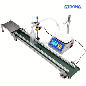 Machine de remplissage automatique de liquides en bouteilles en acier inoxydable, 4 têtes, avec convoyeur, pour jus de fruits, boissons et eau - Product Image 3