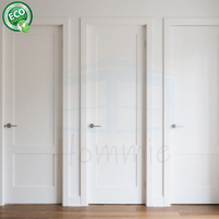 Portes intérieures modernes en bois massif, moulurées, apprêtées, finies à la main, style Shaker, pour villas et chambres d'hôtel