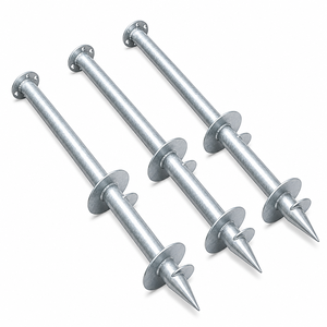 مسمار أرضي كبير الحجم مع شفة دائرية لنظام تركيب الألواح الشمسية - Product Image 1