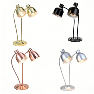 Lampe chauffante alimentaire double tête en promotion pour hôtels, restaurants et présentoirs de nourriture pour mariages et événements - Product Image 1