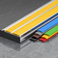 Bandes antidérapantes en aluminium avec insert en caoutchouc, durables, écologiques, pour écoles, maternelles, hôpitaux, escaliers intérieurs et extérieurs, 80*21mm, forme en L