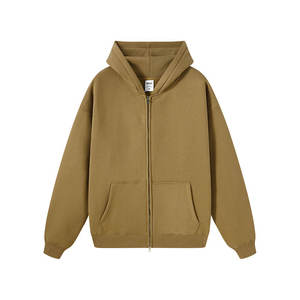Sweat à capuche zippé pour hommes en coton lourd de qualité supérieure surdimensionné personnalisé DTG impression fermeture éclair coton mélange de polyester vente en gros Streetwear - Product Image 3