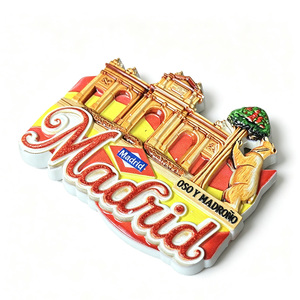Imán de Resina Personalizado de <span class=keywords><strong>Madrid</strong></span>, España, con Diseño de Oso y Madroño y Puerta de Alcalá, Recuerdo Turístico de Alta Calidad - Product Image 4