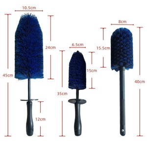 Nuova Spazzola per Pulizia Dettagliata di Ruote e Pneumatici con Filo in PP Rivestito in Acciaio e Manico in Plastica per Bagno e Lavaggio Auto - Product Image 2