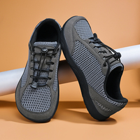 Chaussures décontractées en maille respirante légères grande taille 36-48, à bout large, à lacets rapides, semelle en caoutchouc antidérapante, pour la marche en extérieur