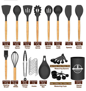 <span class=keywords><strong>THEONE</strong></span> Juego de Utensilios de Cocina de Silicona de Grado Alimenticio Ecológico de Diseño Moderno de 33 Piezas, Juego de Accesorios de Cocina Antiadherentes - Product Image 5