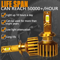 150W-300W 30000Lm trois tubes en cuivre led h1 h3 h4 h7 h11 ampoule de phare led 4575 CSP 6000k hb3 9005 9006 9012 lumière led de voiture