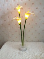 3 Tips, Bunga Calla Lily Buatan 57cm, 3 Lampu LED