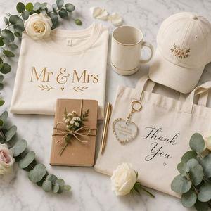 Set de Regalo de Bienvenida Personalizado para Bodas: Bolsa de Mano, Camiseta, Taza, Cuaderno, Bolígrafo, Gorra, Llavero - Paquete de Recuerdos Nupciales para Exteriores - Product Image 2