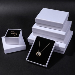 Wholesale Custom Square Pink Rigid 2 Piece Thin Jewelry <b>Box</b> Lid and Base Paper Jewelry <b>Box</b> for Ring <b>Earring</b> Necklace - Product Image 4