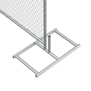 hot dipped galvanized American type moveable construction site chain link temporary mobile fence