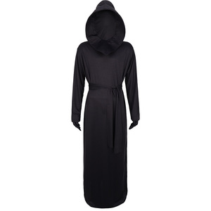 Costume de Cosplay Grim Reaper, Robe longue noire à capuche en soie de lait pour fête d'Halloween, jeu de rôle, Costume Anime - Product Image 5