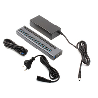 Usb 3.0 5Gbps Multifonctionnel Transmission Haute Vitesse hub usb 16 ports 12v puissance de charge avec interrupteur hub usb