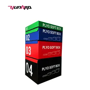 Yuncheng गर्म बिक्री कस्टम लोगो 4 में 1 प्लियोमेट्रिक नरम Plyo कूद बॉक्स कूद के लिए प्रशिक्षण