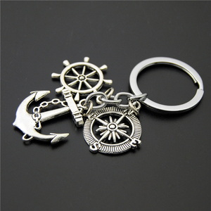 Earth Mini avión Metal 3D llavero colgante recuerdo encanto barco <span class=keywords><strong>ancla</strong></span> brújula timón viaje llavero coche llavero - Product Image 4