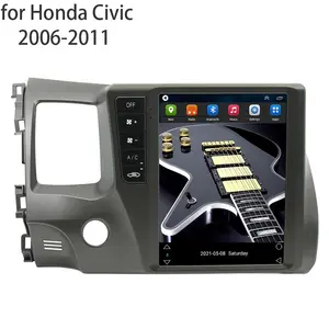 Amprime — lecteur Dvd avec écran tactile, bluetooth, pour Honda Civic, modèle 2006-2011, Style Tesla, Android, 2 Din