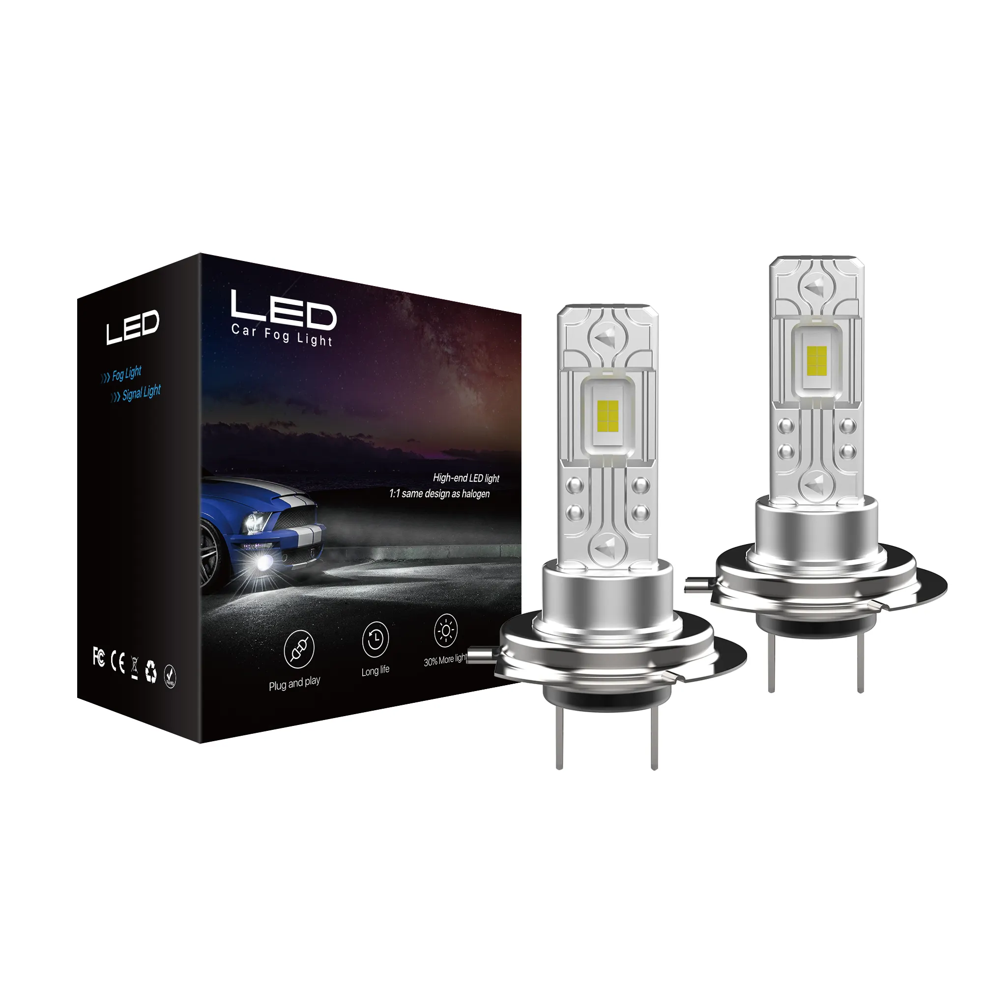 H1 H3 LED Fog Light 60W Canbus H7 H11 880 881 PSX26 5202 LED Driving Bulb 12V 24V 4000LM CSP 3570 White 6000K Car Accessories