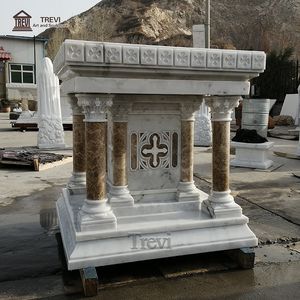 Table d'autel en marbre autoportante de style religieux catholique pour la maison et l'église - Product Image 1