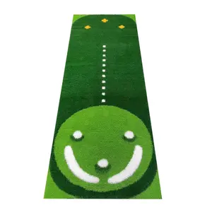 Grama de gramado artificial 3d, parede de grama verde artificial personalizada de boa qualidade para golfe
