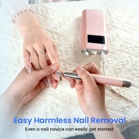 Vente en gros de perceuse à ongles électrique portable à faible bruit, sans balais, 35000 tr/min, haute vitesse, professionnelle, pour salon et domicile