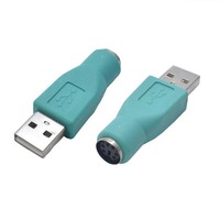 Konverter Adaptor PS2 Female ke USB Male, Adaptor PS2 Female, Adaptor Keyboard dan Mouse, Konverter PS2
