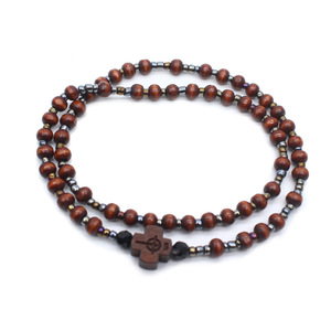 2024 all'ingrosso 59 Mini <span class=keywords><strong>rosario</strong></span> perline di legno perline elastiche Yago nero croce perline <span class=keywords><strong>rosario</strong></span> bracciale <span class=keywords><strong>da</strong></span> polso per gli uomini - Product Image 2