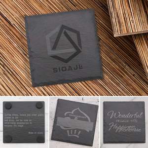 Sous-verre en <span class=keywords><strong>ardoise</strong></span> naturelle en gros, antidérapant avec support, tapis de tasse, sous-verre pour boissons, sous-verre artisanal en pierre naturelle pour tasses - Product Image 3