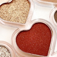 Palette de fards à paupières OEM transfrontalière imperméable, maquillage léger, tons terreux, en forme de cœur, ODM personnalisée, dix couleurs nacrées et mates