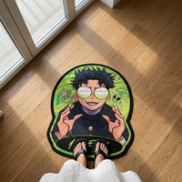 Karpet Bentuk Anime DAN DA DAN, Bulu Halus Polyester Anti-selip, Dapat Dicuci, Ukuran Besar untuk Ruang Tamu, Dekorasi Rumah