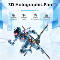 Nouvelle Arrivée 2026 Ventilateur Holographique HD 3D à Vision Directe Bluetooth avec Application de Montage 3D, 4 Pales, 45cm, 52cm, 60cm, Unité Unique pour Vitrine de Centre Commercial