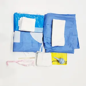 Kit de cortinas de parto de bebé normal personalizado de fábrica Paquete DE ENTREGA DE OB de maternidad estéril desechable