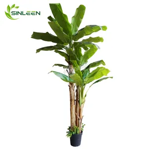 Planta Artificial, hoja falsa, decoración de imitación, plástico Artificial, gigante, decoración para exteriores, árbol de plátano Tropical grande