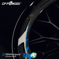 Velg Kustom CF Forged dari Aluminium Alloy Baru 18-22 Inch Desain Multi Spoke 20mm/25mm Finishing Machine Face untuk Tesla Model 3