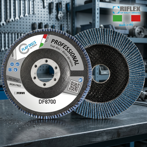 Disque lamellé professionnel FERVI Tiger en oxyde d'aluminium, grain 80, 13300 tr/min, avec matériau en aluminium - Product Image 2