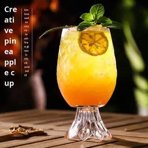 Bicchiere da Cocktail in Vetro a Forma di Ananas, <span class=keywords><strong>Design</strong></span> Creativo per Bevande Fredde, Vino, Succo, Acqua, per Feste e Uso Personale - Product Image 2
