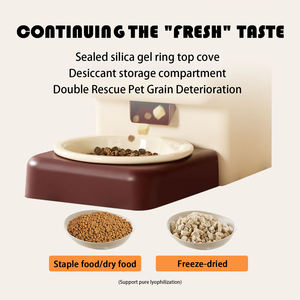 HEYBO-Dispensador de comida para animales pequeños con tazón de cerámica, dispositivo inteligente con <span class=keywords><strong>WiFi</strong></span> de 3,5 l, diseño de mermelada a prueba de granos - Product Image 3