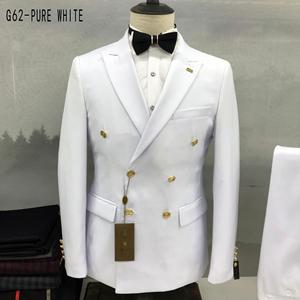 Costume d'affaires formel pour <span class=keywords><strong>homme</strong></span>, ensemble 2 pièces avec veste noire à simple boutonnage et <span class=keywords><strong>pantalon</strong></span>, style coréen, vêtements de loisirs, tailles S-4XL EUR - Product Image 3