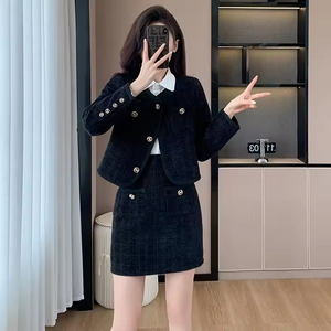 Elegante Nuovo Maglione Borgogna Autunno/Inverno per Donne, Top Corto di Alta Gamma con Bottoni, Ricamo Floreale Lavorato a <span class=keywords><strong>Maglia</strong></span> e Collo Alto - Product Image 4