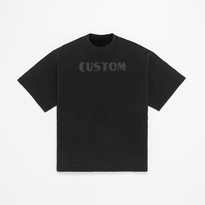 T-shirt uni 100 % coton à col rond, coupe oversize à épaules tombantes, pour homme, modèle vierge et épais, style créateur - Product Image 3