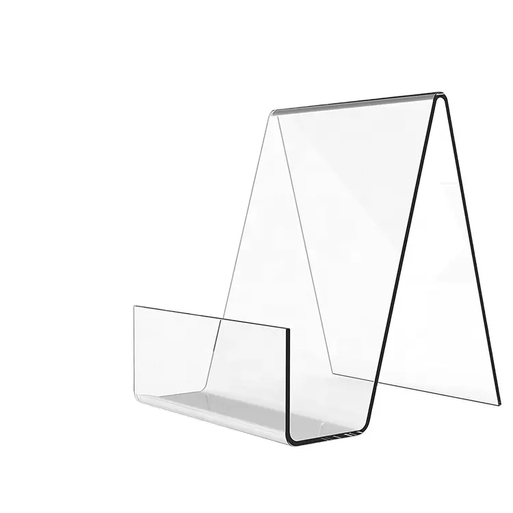 High Quality A4 Acrylic Display Stand Home Office Clear Acrylic Tabletop Holder